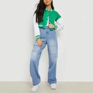 Veste universitaire en velours de coton à carreaux coupe ajustée coupe-vent de qualité supérieure pour femme, design personnalisé, idéale pour l'automne et les tenues décontractées – Meilleures ventes - Product Image 5