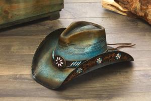 <b>Western</b> Headwear Manufacturer Women's Fashion Cowboy <b>Hat</b> Wide Brim <b>Western</b> <b>Hat</b> Private Label Factory Premium Leather Cowboy <b>Hat</b> - Product Image 3