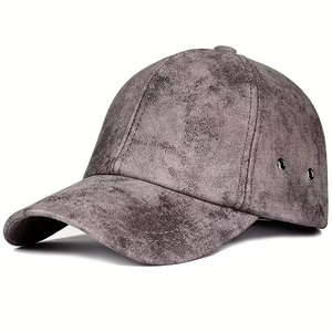 OEM ODM Service Customized Made Newest Trendy For Daily Wear Wholesale Supply Plain <b>Blank</b> Durable Easy To Wear Leather <b>Caps</b> - Product Image 1