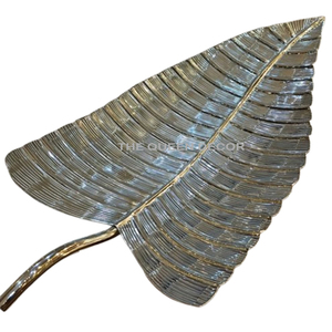 Bol décoratif en aluminium doré en forme de feuille, fait main, idéal pour la cuisine et la table – Meilleures ventes - Product Image 1