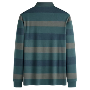 Camiseta Polo a Rayas Casual para Hombre, Transpirable, de Manga Larga para Verano, Precio de Fábrica OEM ODM, Camiseta para Hombre - Product Image 3