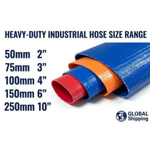 Flexible PVC Layflat Hose Pipe with Reinforced <b>Polyester</b> <b>Yarn</b> for Agricultural Water Delivery Irrigation Systems Drainage Pumps - Product Image 1