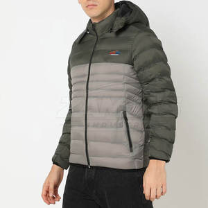 Veste d'hiver pour homme à manches longues de haute qualité avec logo personnalisé imprimé, vente en gros de vestes matelassées - Product Image 2