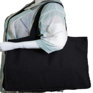 Bolsa de Mano Extra Grande Ecológica de Lona 100% Algodón, Bolsa de Compras Multiusos Resistente para Supermercado y Playa con Logotipo Personalizado - Product Image 1