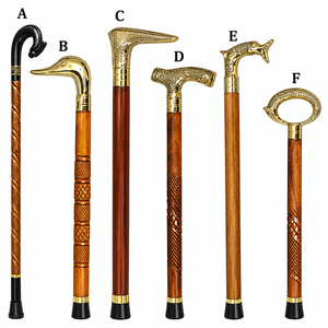 Canes de marche de luxe en laiton avec poignée en forme d'oiseau |   Bâtons de marche décoratifs en bois pour seniors, aides à la mobilité pour la randonnée et les voyages - Product Image 3
