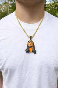 Pendentif de luxe en émail Visage de Jésus avec diamant Moissanite en argent 925, style Hip Hop, cadeau d'anniversaire - Product Image 2