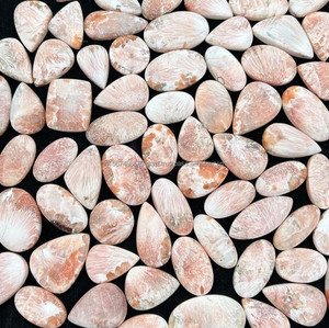 Natural <b>Pink</b> Scolecite Palmstone Crystals Loose 100% Natural Free Size Chakra <b>Healing</b> Hand Carved Polished Home Decoration Bulk - Product Image 3