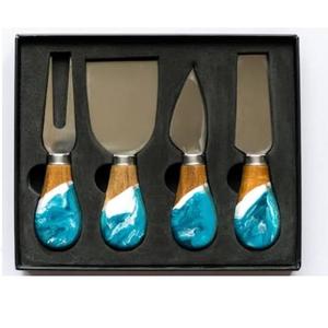 Nouveauté : Ensemble d'outils à fromage en acier inoxydable avec manche en résine, couteaux à fromage pour le petit-déjeuner, ensemble de spatules à beurre à prix abordable - Product Image 1