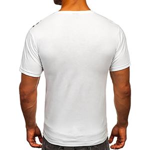 Camiseta de Hombre de Alta Calidad, Personalizada, de Poliéster/Algodón, Formal, Transpirable, Talla Grande, Cuello Redondo, Gruesa - Product Image 5