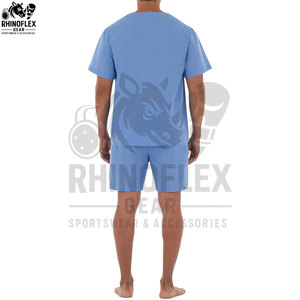 Ensemble de vêtements de sport d'été personnalisés avec logo pour hommes, t-shirt et short en coton, ensemble de shorts pour hommes, prix de gros - Product Image 2