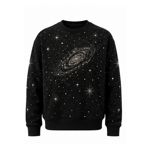 เสื้อกันหนาวพลอยเทียมสำหรับผู้ชายเสื้อกันหนาวพลอยเทียมดีไซน์หรูหราเพื่อสไตล์สตรีทแวร์และความสบาย - Product Image 1