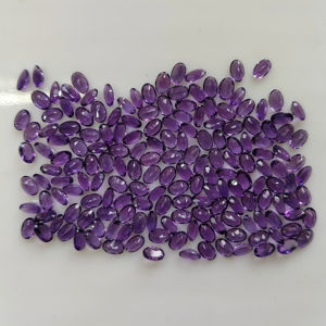 Aigue-marine naturelle africaine violette 6x4MM taille ovale, qualité exceptionnelle, pierre précieuse en vrac Red Mountain Gems pour la fabrication de bijoux - Product Image 1