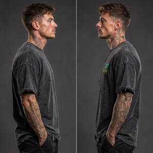 Premium Men Distressed <b>T</b> <b>Shirt</b> Soft Cotton Fabric Vintage Washed Finish Relaxed Fit Short Sleeve Casual Streetwear Apparel OEM - Product Image 5