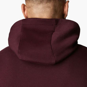 Sweat-shirt à capuche bordeaux pour homme, 100 % coton molletonné, coupe classique, couleur unie, avec poches, idéal pour l'automne - Product Image 5