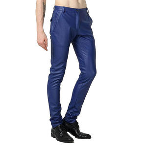 Pantalon Homme Premium en Cuir et Toile Coupe Droite Taille Mi-Haute Style Urbain Automne Hiver Décontracté Respirant Personnalisable - Product Image 5