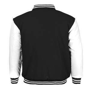 Chaqueta Varsity con Capucha, Estilo Bomber, Unisex, Informal, de Forro Polar, Personalizable, con Botones a Presión - Product Image 3
