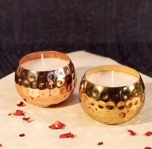 Contemporary Metal Votive Candle Holder Artistic Tea Light Holder Home Tabletop Decor Wedding Centerpiece Accent - Product Image 1