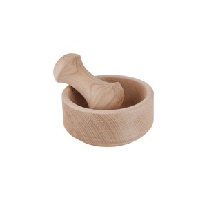 Strong Wooden Mortar And Pestle Set For <b>Grinding</b> Dry Spices Herbs Seeds And Preparing Fresh Masala - Product Image 5