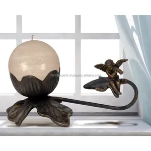 Portavelas de metal de arte moderno, elegante portavelas de latón de diseño para bodas, fabricado por Zahid Exports, gran mayorista. - Product Image 2