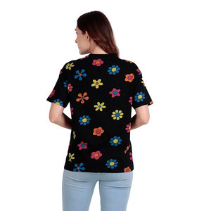 Camiseta Gráfica Estampada para Mujer, Cuello Redondo, Manga Corta, Algodón Suave, Informal, para Verano, Uso Diario, para Chicas y Damas - Product Image 2