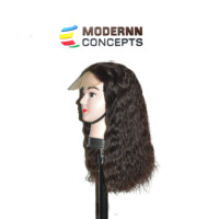 Wig Rambut Manusia Keriting Panjang Fusion Tangle-Free Raw Remy India, Kutikula Tersusun Rapi, Jahitan Mesin Double Drawn, 100g