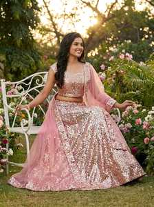 Indian Ethnic Designer Partywear Lehenga Choli for Wedding Party and <b>Festive</b> Functions for Women Trendy Fancy Outfit for Party - Product Image 5