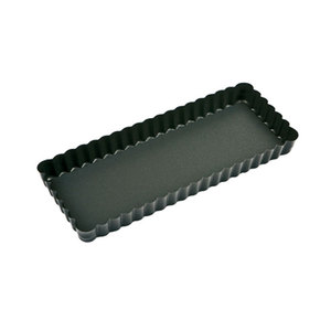 Molde Rectangular para Tartas y Quiches con Base Desmontable de 25 cm, Antiadherente de PTFE, Acero Laminado en Frío, Base Desmontable Acanalada, Utensilio para Hornear Hecho en Corea - Product Image 2