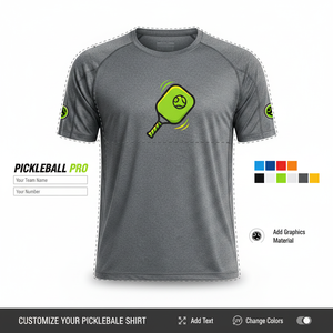 Custom Men's Quick Dry pickleball Sports T Shirt Breathable UV Protection Short Sleeve <b>Athletic</b> Tee Raglan Sleeve Crew Neck - Product Image 2