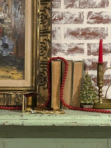 Polished Gold Tone Metal <b>Stocking</b> <b>Holder</b> Your Choice of Angle, Reindeer, Sleigh or Christmas Tree feltsocks - Product Image 2