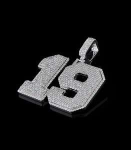 Colgante de Moissanita Chapado en Plata de Calidad VVS Premium, Estilo Hip Hop, Engaste de Bisel, Acabado Liso y Brillante, Alta Luminosidad, Uso a Largo Plazo - Product Image 3