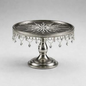 ขาตั้งเค้กแบบกำหนดเอง ขาตั้งขนมหวาน ชั้นวางอาหารโลหะหรูหรา 2 ชั้น สำหรับตกแต่งโต๊ะงานแต่งงาน - Product Image 4