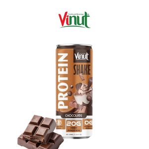 Batido de Proteína de Chocolate VINUT (Alto en Proteínas, Sin Gluten, Sin Azúcar) Marca Privada Muestra Gratuita Fabricante de Vietnam 24 Latas/Bandeja - Product Image 1