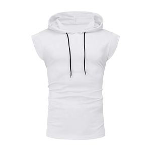 Wholesale Fit Breathable Male Single Vest <b>top</b> for <b>men</b> Custom Logo Workout <b>Men</b> <b>Tank</b> <b>Tops</b> High Quality vest <b>top</b> with hoodie - Product Image 1