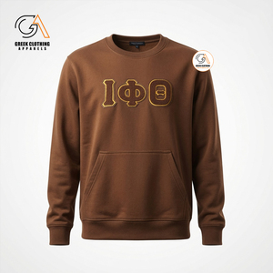 เสื้อสเวตเชิ้ตคอกลม Iota Phi Theta Homecoming สำหรับผู้ชาย ทรงปกติ ผ้าฝ้าย 100% น้ำหนัก 370 กรัม สีทอง มีกระเป๋าเสื้อ สไตล์ลำลอง - Product Image 4