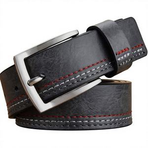 Ceinture unisexe pour enfants, qualité exclusive, design tendance, cuir de buffle véritable, boucle carrée en acier vintage, toutes tailles - Product Image 3