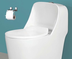 Armario de baño de una pieza con dimensiones de 640x370x675 mm, con sifón en S de 225 mm y un increíble sistema de descarga. - Product Image 1