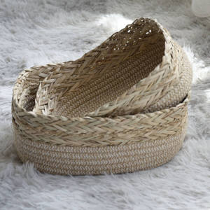 <b>Cheap</b> Price Customizable Square Seagrass <b>Basket</b> Natural Handles Vietnam Origin ODM/OEM Storage <b>Baskets</b> from Vietnam - Product Image 2