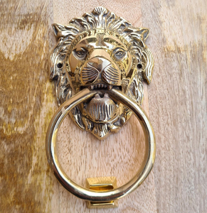 Royal Lion Head Door Knocker Antique Brass Statement Entryway Hardware <b>Decorative</b> <b>Home</b> <b>Decor</b> - Product Image 5