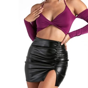 Vente en ligne : Nouvelle jupe en cuir pour femme, tendance 2026, ajustable - Product Image 3