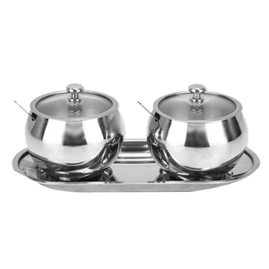 Stainless Steel <b>Spice</b> & Herb Bowl <b>Jar</b> With Stand Holder Mirror Polished Herb Storage Container Kitchen Accessory Dust Resistant - Product Image 2