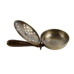 Shiny Silver Antique Pure Brass <b>Incense</b> Holder Stand with Wood Handle <b>Incense</b> Stick <b>Burner</b> <b>Incense</b> Holder with Ash Catcher - Product Image 6