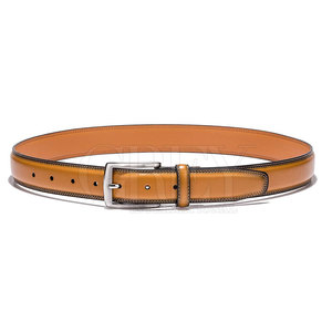 Cinturón de Cuero Vacuno Genuino de Primera Calidad con Hebilla de Cobre, Correa Ajustable para la Cintura, Accesorio Formal e Informal para Uso Diario - Product Image 3