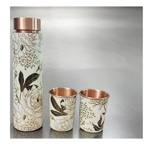 Top Trending Stylish Pure Printed <b>Design</b> Unique Copper Bottle Superior Quality Metal Copper Bottle Supply <b>By</b> India - Product Image 5