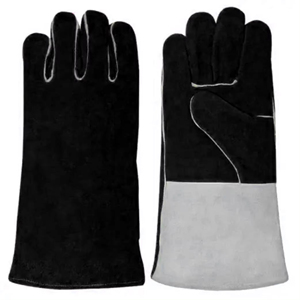 Gants de soudage en cuir industriels à manches longues, gants de soudage en cuir rouges, fonction anti-chaleur, gants de sécurité industriels en cuir pour le soudage - Product Image 1