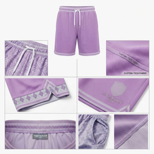Shorts de basketball personnalisés à sublimation intégrale, style streetwear, en tissu Oxford confortable, pour homme, séchage rapide - Product Image 5