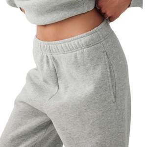 Pantalon de jogging molletonné taille haute pour femme, en coton, coupe décontractée, idéal pour la détente, personnalisable avec logo, vente en gros OEM - Product Image 4