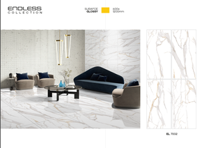 Losas de Porcelana de 600x1200 mm con Textura de Piedra Pulida, Resistentes al Desgaste y Económicas para Paredes - Product Image 2