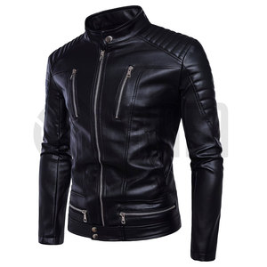 Hot Selling <b>Men</b> Clothing <b>Leather</b> <b>Jacket</b> New Fashion <b>Men</b> <b>Leather</b> <b>Jacket</b> Windproof <b>Leather</b> <b>Jacket</b> - Product Image 1