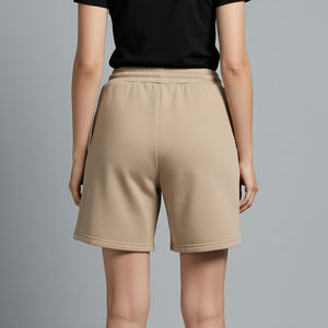 Wholesale Custom Logo Hot Shorts Quick Dry Breathable Ladies Running Sweat Shorts 100% Cotton Fleece <b>Elastic</b> Waist ladies Shorts - Product Image 3