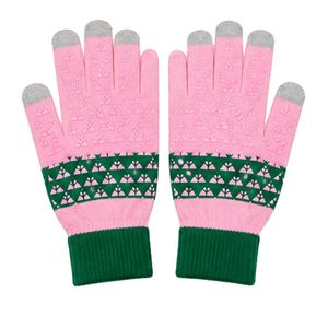 Pink Green <b>Knitted</b> <b>Gloves</b> Warm Winter <b>Gloves</b> Fashion Finger <b>Gloves</b> Casual Outdoor Accessories Soft Comfortable Hand Wear - Product Image 5
